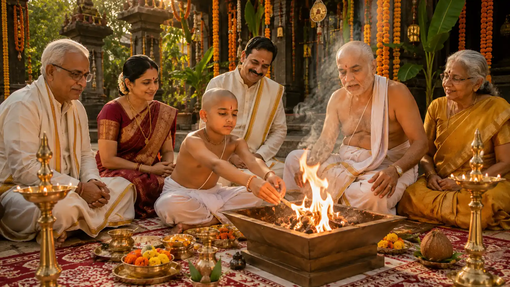 Threading ceremony photo 3