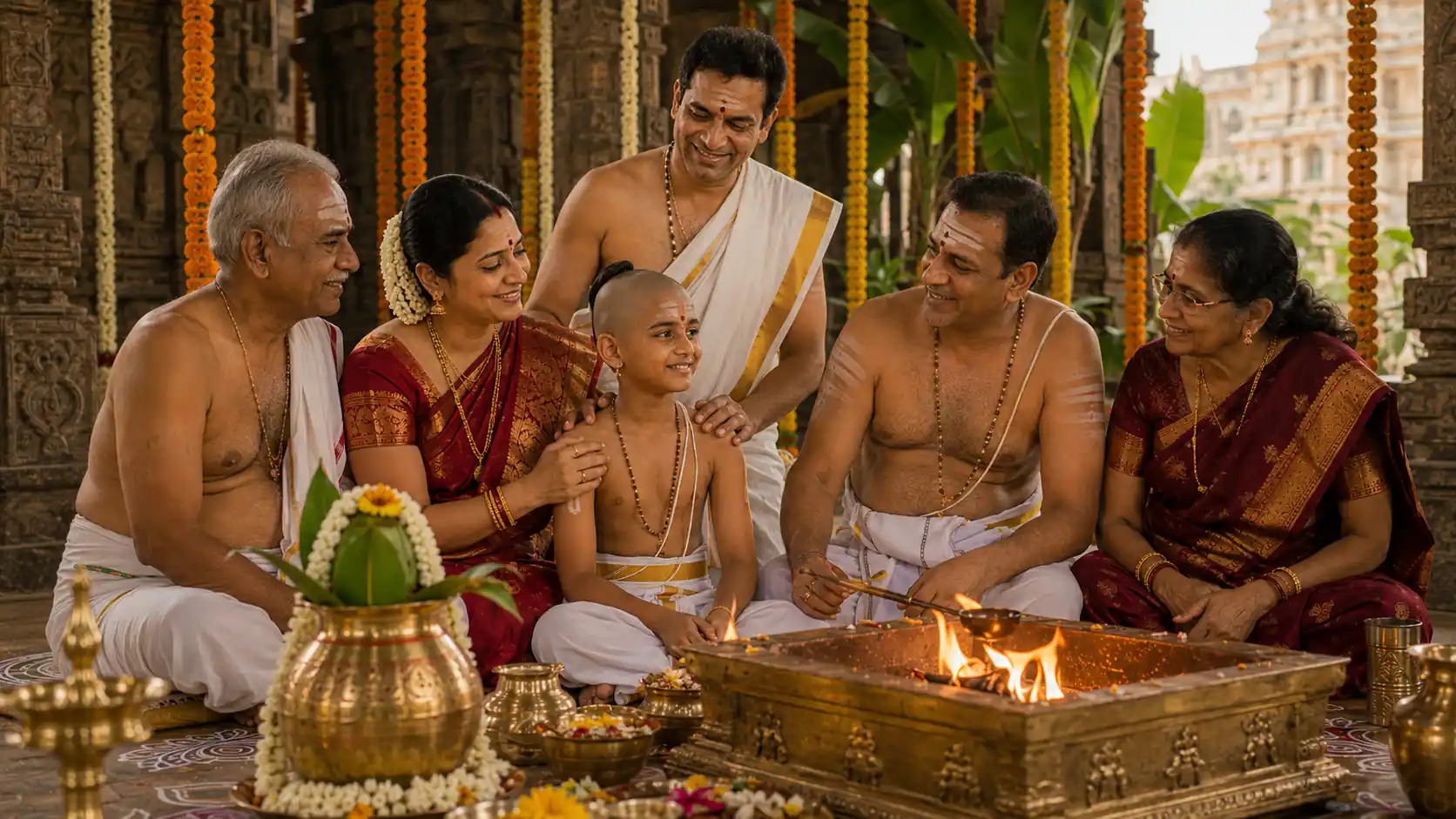 Threading ceremony photo 8