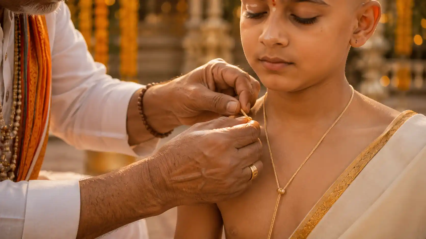 Threading ceremony photo 2